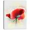 Designart - Beautiful Red Watercolor Poppy - Flowers Canvas Wall Artwork